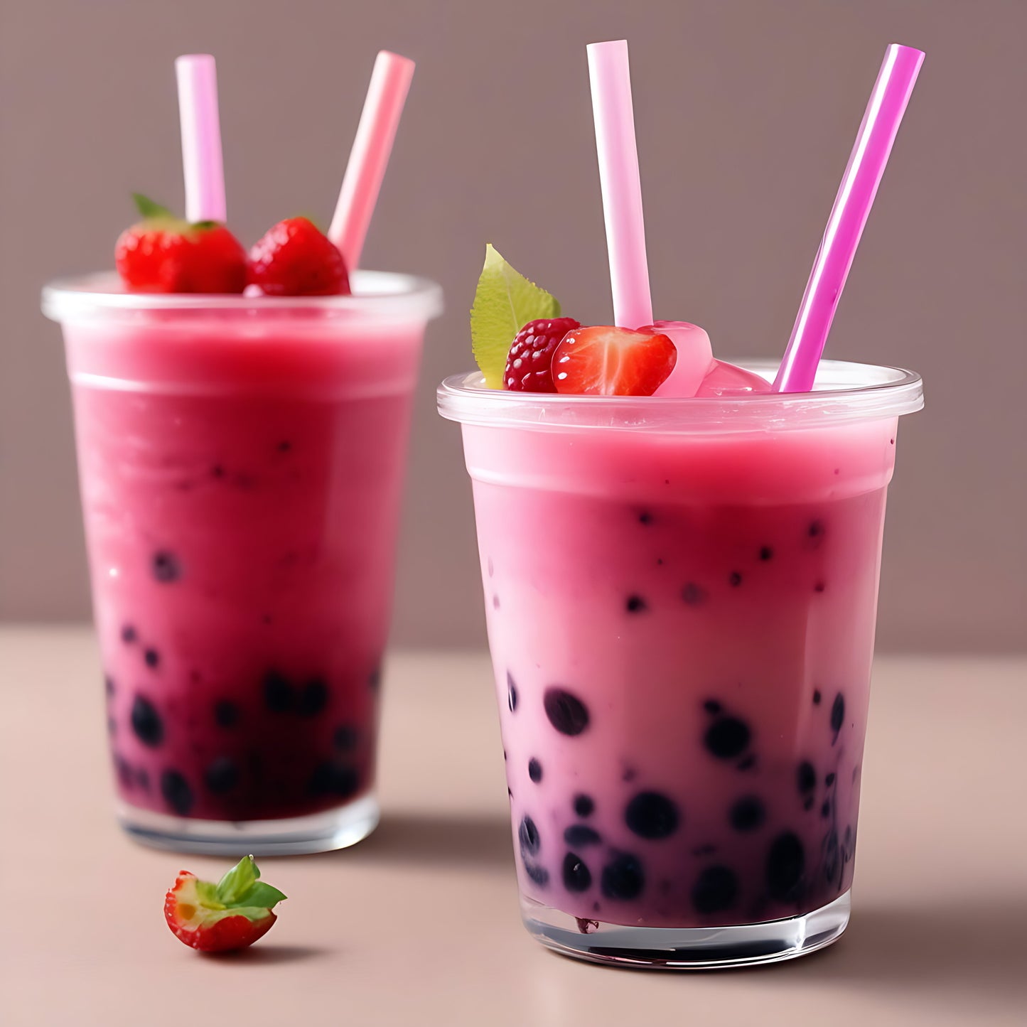 Fruit Tea Strawberry Milk